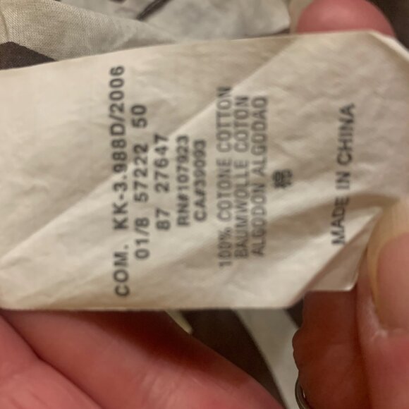 VTG Henry Cottons Top Zebra Print Blue Stones Lined placket Sz 48 L/XL Safari - Picture 11 of 12